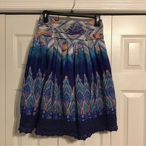 Mix Nouveau Pull On Crochet Skirt Size Medium